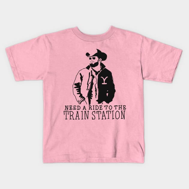 RIP Need a Ride to the Train Station Kids T-Shirt by Sheila’s Studio